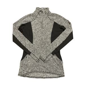 Athleta Women’s Gray and black Track Quarter Zip Jacket XS